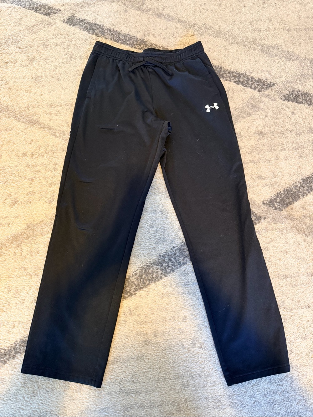 Under Armour Kids Black Jogger Sweatpants with White Logo